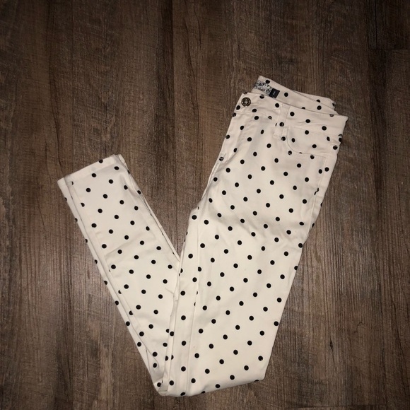 *Host Pick* Nasty Gal White/Black Polta Dot Skinny Jeans - Picture 3 of 8